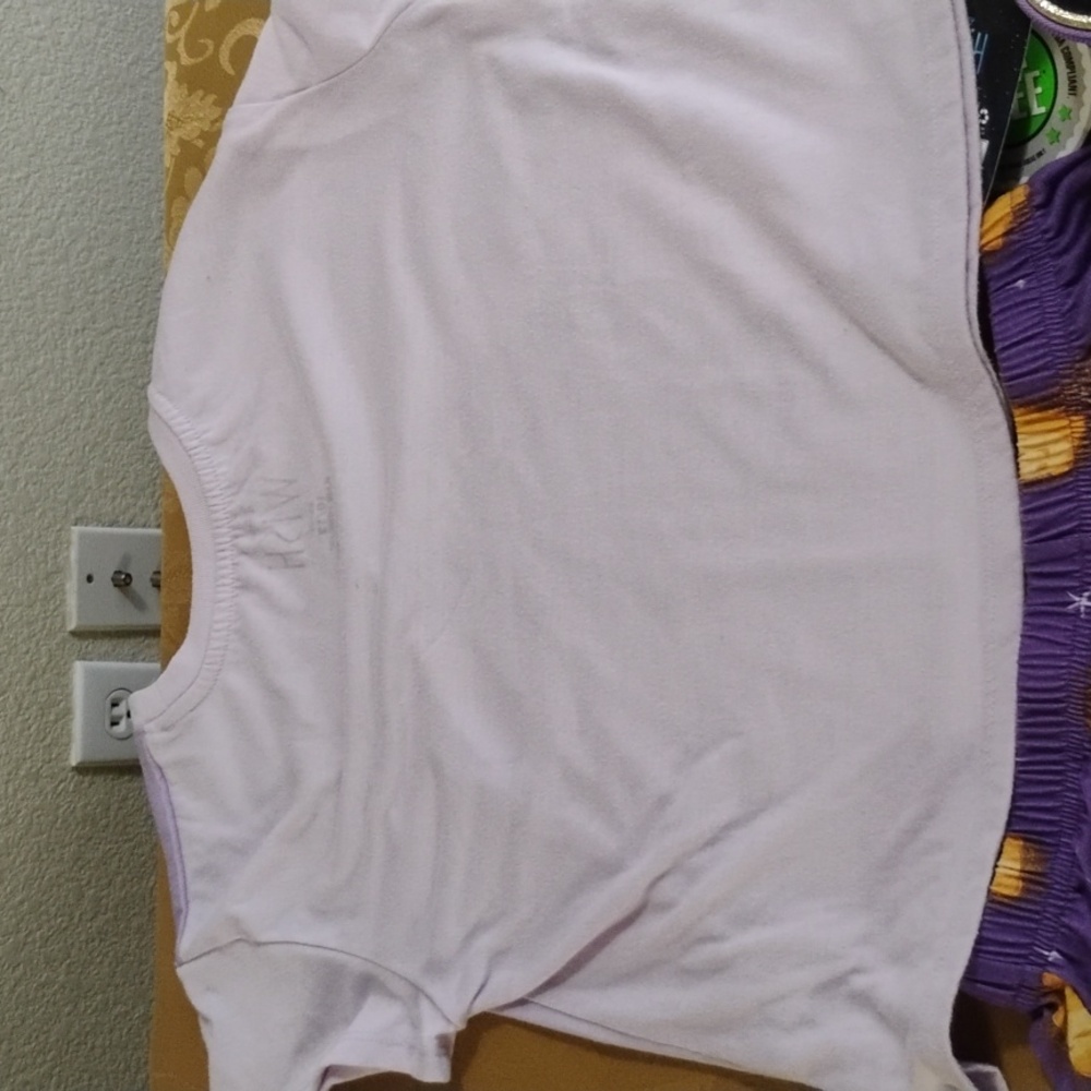 Disney Make A Wish Pajama Set - Yellow and Purple With A Lunch Box - Picture 3 of 7